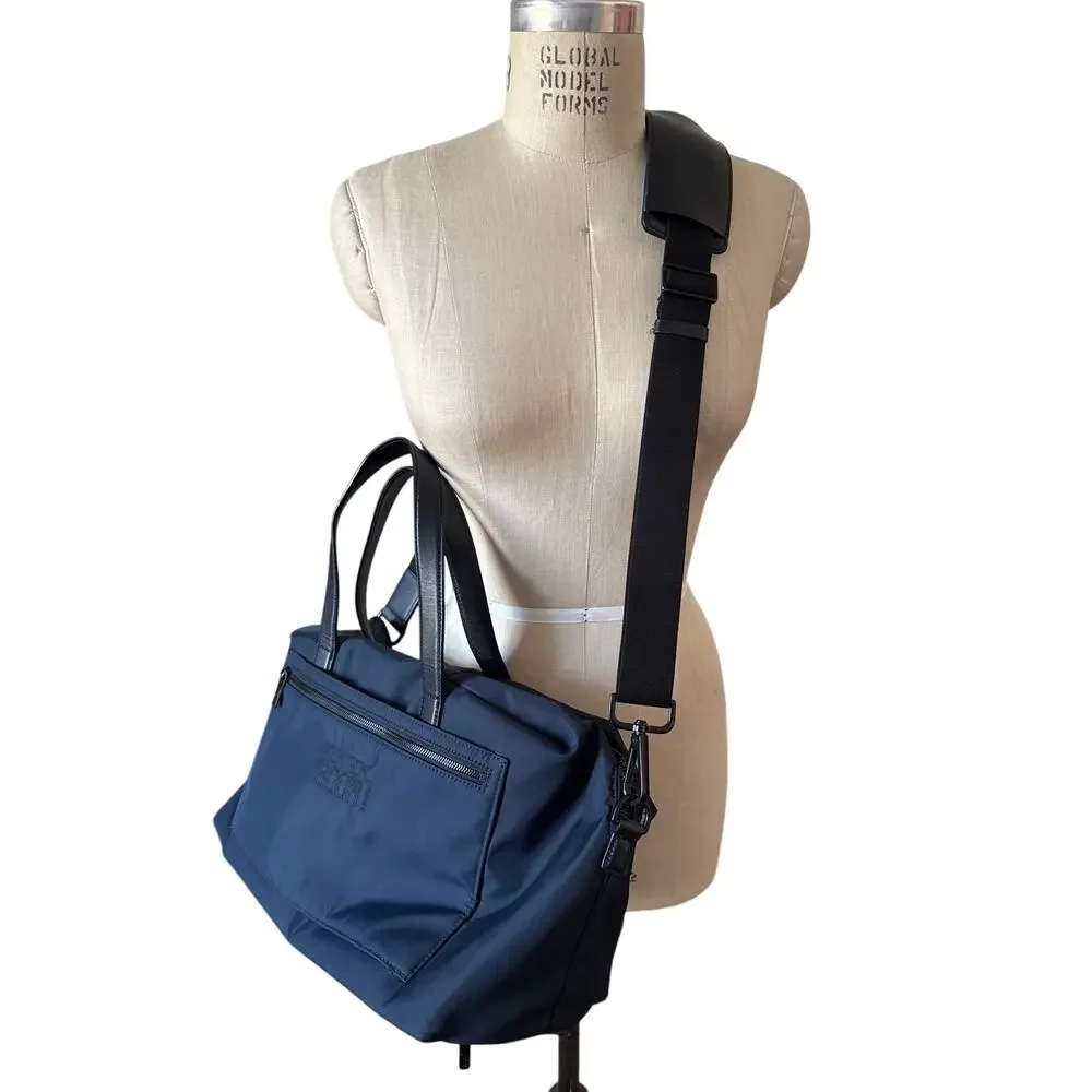 AWAY Tick Tick Boom Travel Duffel Bag in Navy & Black